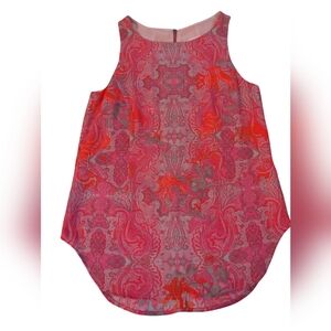 CAbi Red Asymmetrical Sleeveless Tank Top